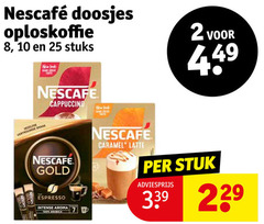  nescafe oploskoffie 2 8 10 25 doosjes stuks new book same cappuccino sand gold espresso intense aroma caramel latte stuk 