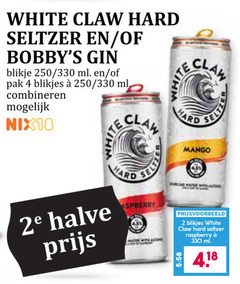  gin hard seltzer 2 4 330 white claw blikje 250 ml pak blikjes combineren nix18 2e halve water with mango raspberry 