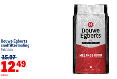  douwe egberts koffie 1 professional snelfiltermaling pak kilo melange rood maling 