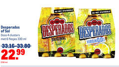  sol desperados speciaalbieren 4 6 330 doos ml 5 9 330ml original beer flavoured with tequila 6x virgin 0.0 gearomatiseerd citrus 