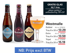  westmalle speciaalbieren 1 8 33 dubbel tripel trappist bubbel glas tray zelfbediening 