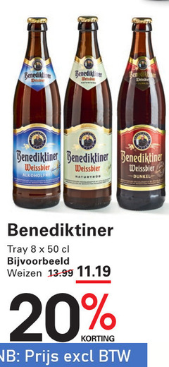  benediktiner speciaalbieren 8 20 50 weissbier dunkel tray weizen 