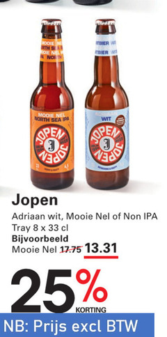  jopen speciaalbieren 8 25 33 bier nor nel north sea open wit adriaan tray 