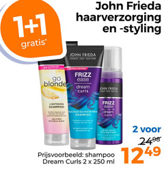  1 2 250 3x go blonde john frieda haarverzorging styling london paris new york frizz dream curls lightening shampoo gently cleanses and for bright natural with citrus botanical blend sulphate free clean us bouncy curl curly oil foam ml 