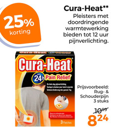  3 12 25 cura heat pleisters doordringende warmtewerking uur pijnverlichting up to pain relief dag soulage la pour toute ganzen rug schouderpijn aux patches rug- stuks 