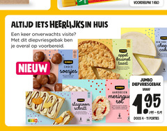  1 4 6 prodotto kilo heerlijks huis keer onverwachts visite vries jumbo choco soesjes romige vulling vers nutri score slagroom schnitt gedecoreerd fruit chocolade porties appel kruimel taart krokante kruimels verse appels new york cheese cake roomkaas poedersuiker aardbeien meringue rol luchtig bros saus witte doos 