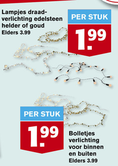  lampjes draadbesturing verlichting edelsteen helder goud elders 3.99 stuk bolletjes binnen buiten 