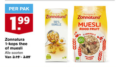  zonnatura thee 1 100 pak muesli natuurlijk kamille rood fruit vezelrijk soorten bio volkoren granen 