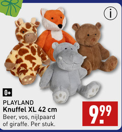  pluche en knuffels 42 playland knuffel xl cm beer vos nijlpaard giraffe stuk 