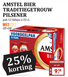  amstel blikjes bier 12 25 33 traditiegetrouw pilsener pak nix18 330ml bil 