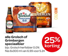  grolsch grimbergen speciaalbieren 25 herfstbier 0.0 nix18 speciaalbier fles ml 