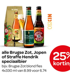  jopen brugse zot straffe hendrik speciaalbieren 25 blond open nix18 speciaalbier fles ml 