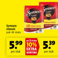  douwe egberts senseo koffiepads 2 10 48 classic pak stuks 5.99 stuk 