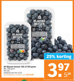  blauwe bessen 25 300 500 nature vitamine land nutri score laad bak actieprijs kilo varieeren 