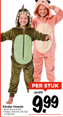  meisjes onesies jongens kinder beer dino kat maten 128 stuk 