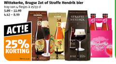  brugse zot straffe hendrik wittekerke speciaalbieren 4 25 bier tray 33 liter v.a. dubbel blond rose 