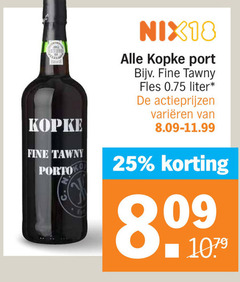  kopke port 18 25 fine tawny porto fles liter varieeren 