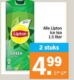  lipton ice tea 2 99 sugar green liter stuks 