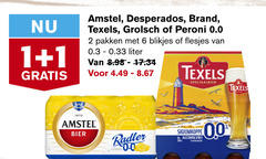  texels brand amstel grolsch alcoholvrij bier 1 2 6 1870 desperados peroni 0.0 pakken blikjes liter radler citroen speciaalbier skuumkoppe 6x tarwebier 