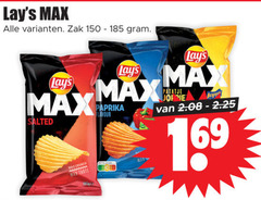  lays chips 150 zak salted crunch paprika flavour patatje 