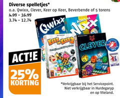  5 25 spelletjes o.a. qwixx clever keer beverbende torens kill servicepoint hurdegaryp vlieland 