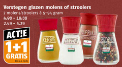  1 2 verstegen glazen molens strooiers kerrie zeezout paprika gerookt peper kilo v.a. 