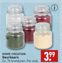  home creation geurkaars ca. branduren stuk 