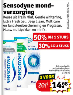  3 5 16 30 50 sensodyne mondreinigingsproducten verzorging fresh mint gentle whitening gel deep clean tandvleesbescherming proglasur multipakken gevoeligheid tandartsen ml stuks active shield 75ml tandpasta freshmint 