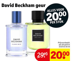  50 david beckham geur 20 00 stuk instinct classic blue eau parfum ml 