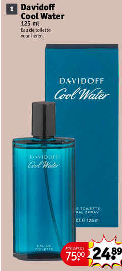  1 davidoff cool water ml eau toilette heren ral spray oz 