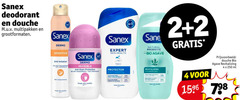  1 2 4 250 1596 sanex deodorant douche multipakken grootformaten dermo sensitive anti irritation transpirant anti-perspirant invisible stain protection expert skin health complex protector natural prebiotic agave revitalizing shower gel formula tous types peaux douchecreme creme la peau naturellement keeps healthy bio ml 