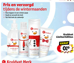  22 500 fris wintermaanden toppers winters jasje huid tip cadeautje kruidvat hand soap soft care aloe vera edition shower foam honey argan oil gel mild limited cream calendula extract merk 