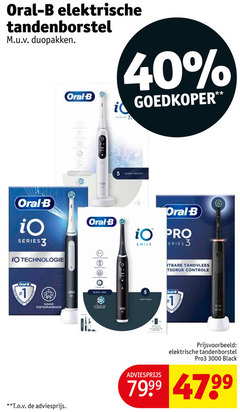  1 3 5 7 9 40 oral b elektrische tandenborstel duopakken goedkoper series smart technologie pro smile tandvlees controle black lava shirt pro3 