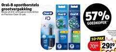  8 10 100 oral b opzetborstels grootverpakking pak cross action precision clean pro goedkoper xl pack to only braun ultimate up removal gums stuks 