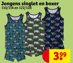  jongens singlet boxer 128 