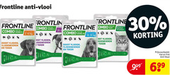  1 30 frontline anti spot combo hond vlooien teken pipet honden l kat 34 ml 10-20 5 katten fretten 