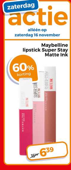  16 60 zaterdag maybelline lipstick super stay matte der 