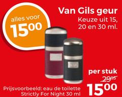  15 20 30 1500 gils geur ml eau toilette strictly for night stuk 