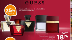  25 50 100 guess eau toilette ml aftershave red que seductive men 