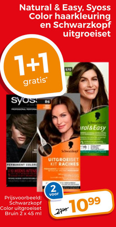  1 2 10 45 natural easy syoss color haarkleuring schwarzkopf uitgroeiset permanent code kit racines bruin ml 