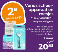  2 2e halve venus scheer- apparaat scheermesjes voordeel scheerapparaat smooth mesjes stuks 