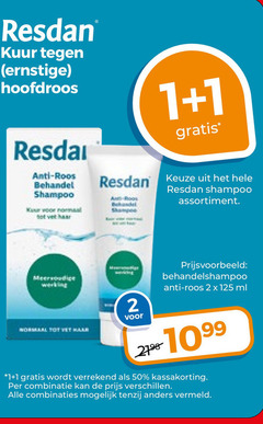  1 2 28 50 resdan kuur ernstige hoofdroos anti roos shampoo assortiment normaal vet hall ml combinatie combinaties vermeld 