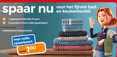  1 5 12 100 spaar punten volle spaarkaart trekpleister.nl spaaractie fijnste bad keukentextiel 