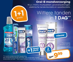  1 2 24 50 oral b mondverzorging multipakken elektrische tandenborstels opzetborstels tanden dag hr bescherming intensieve whitening spaar punt combinatie combinaties vermeld oppervlakkige verkleuringen verwijderen tandpasta pro 3d white radiant ml 