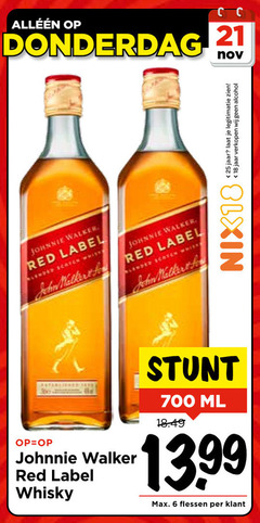  johnnie walker whisky 6 18 25 700 red label white john for nix18 jaar legitimatie alcohol ml flessen 