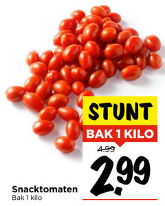  1 snacktomaten bak kilo 