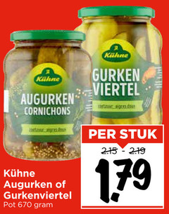  augurken cornichons gurkenviertel pot gurken viertel stuk 