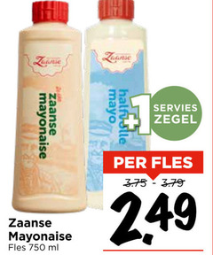  750 zaanse ganse mayonaise fles ml mayo servies zegel 