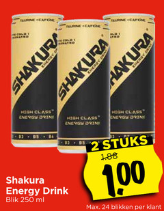  shakura energiedrank 2 24 250 taurine capone high class energy drink blik ml stuks 1 00 blikken 