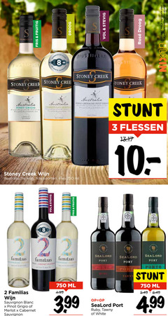  port witte wijn rode 2 3 8 18 22 750 stoney creek fris fruitig hamersma droog stevig australia chili rosee pinot grigio chardonnay australische soorten fles ml flessen sauvignon blanc merlot cabernet sea lord sealord 3.99 ruby tawny white porto jaar 